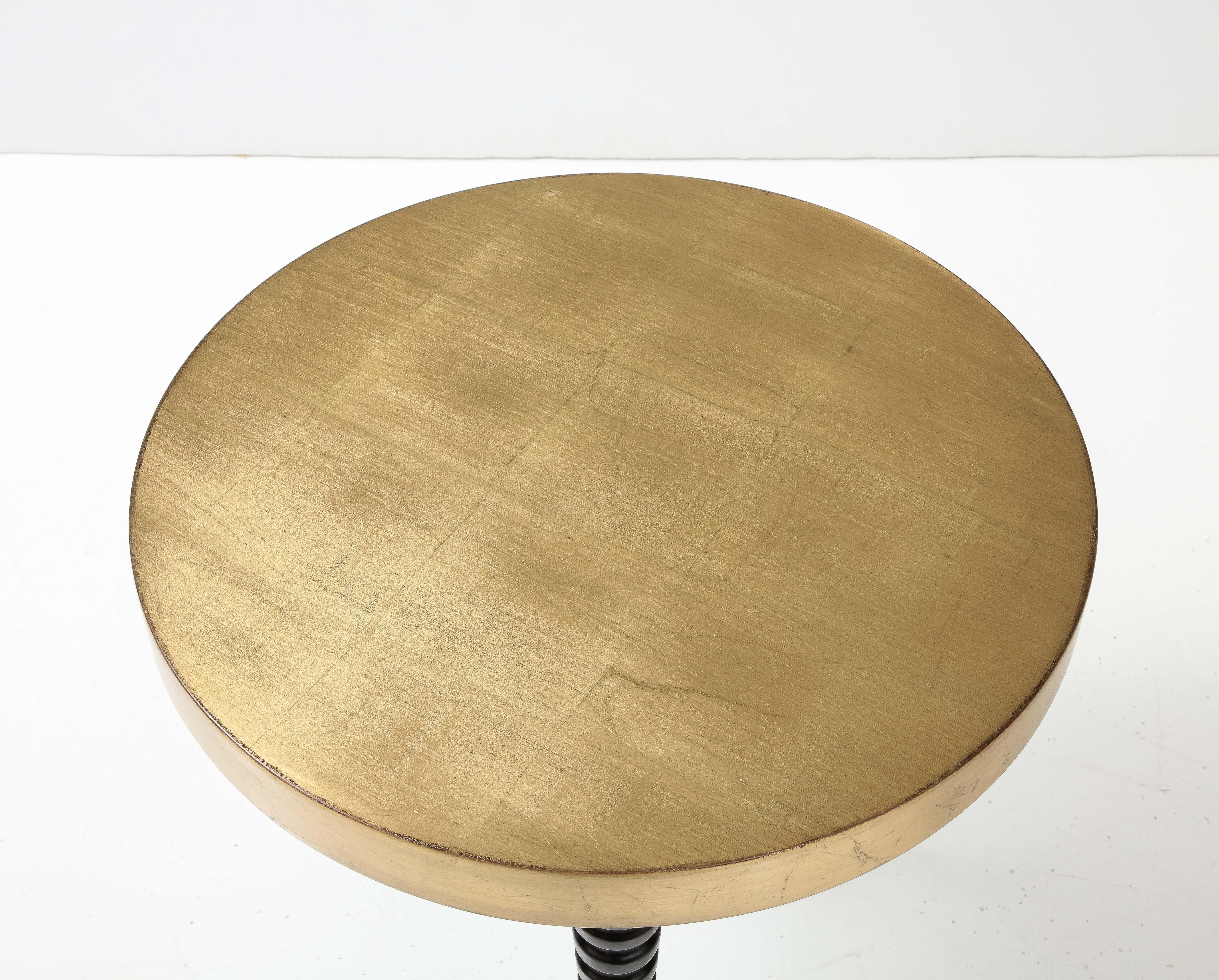 Gold Leaf Gilt Leafed Side Table For Sale