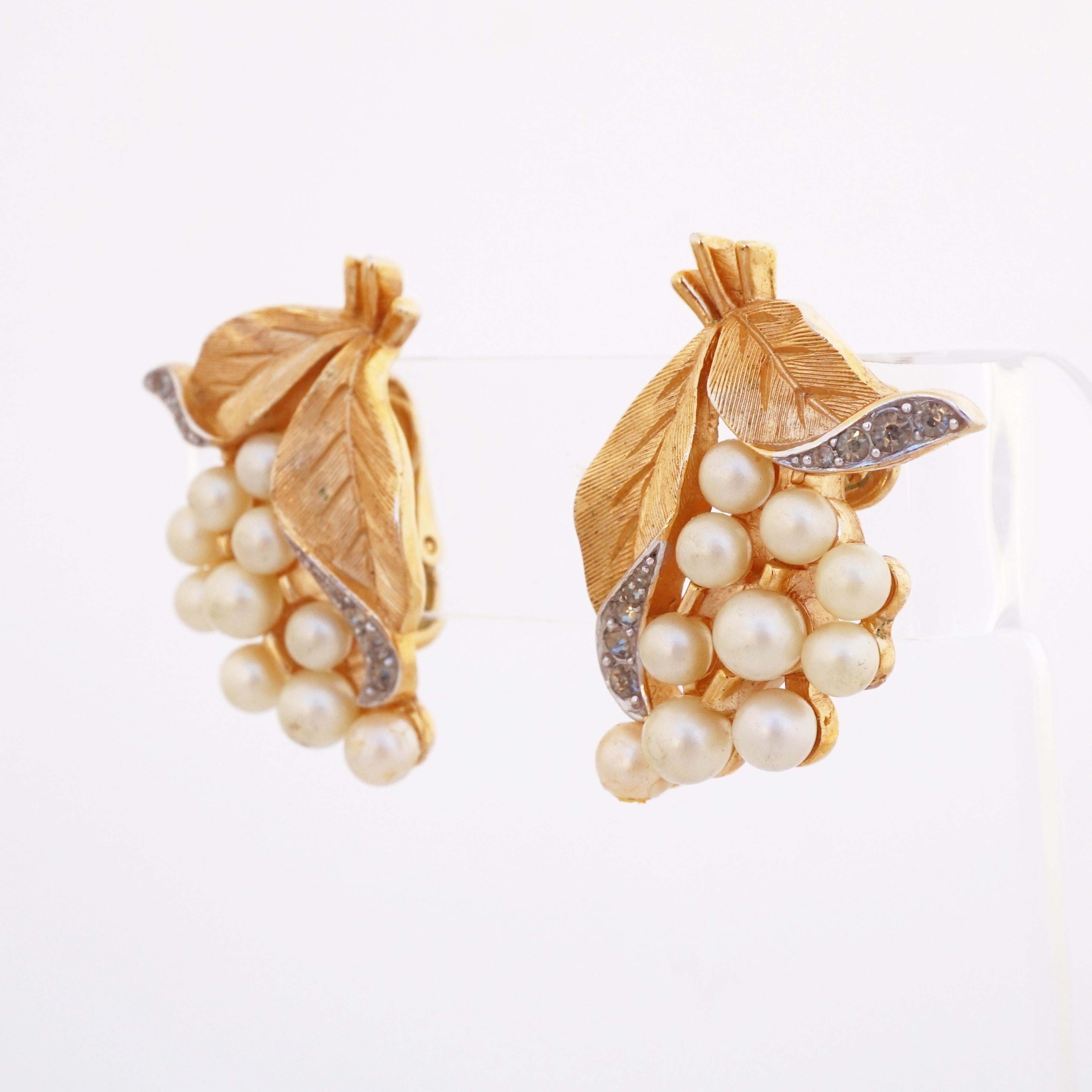 trifari pearl earrings