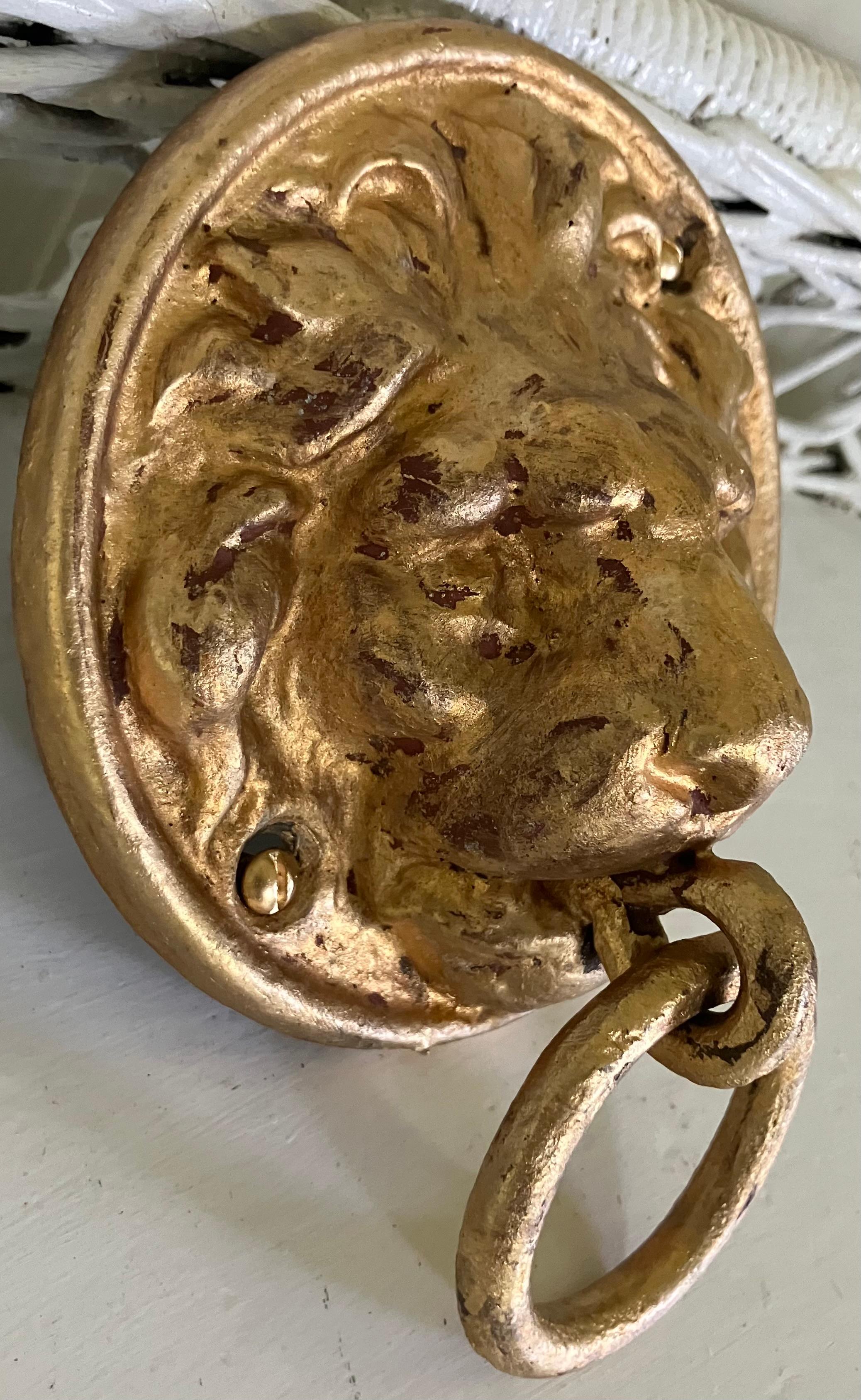 American Gilt Lion Ring Handled Bridle Hitch For Sale