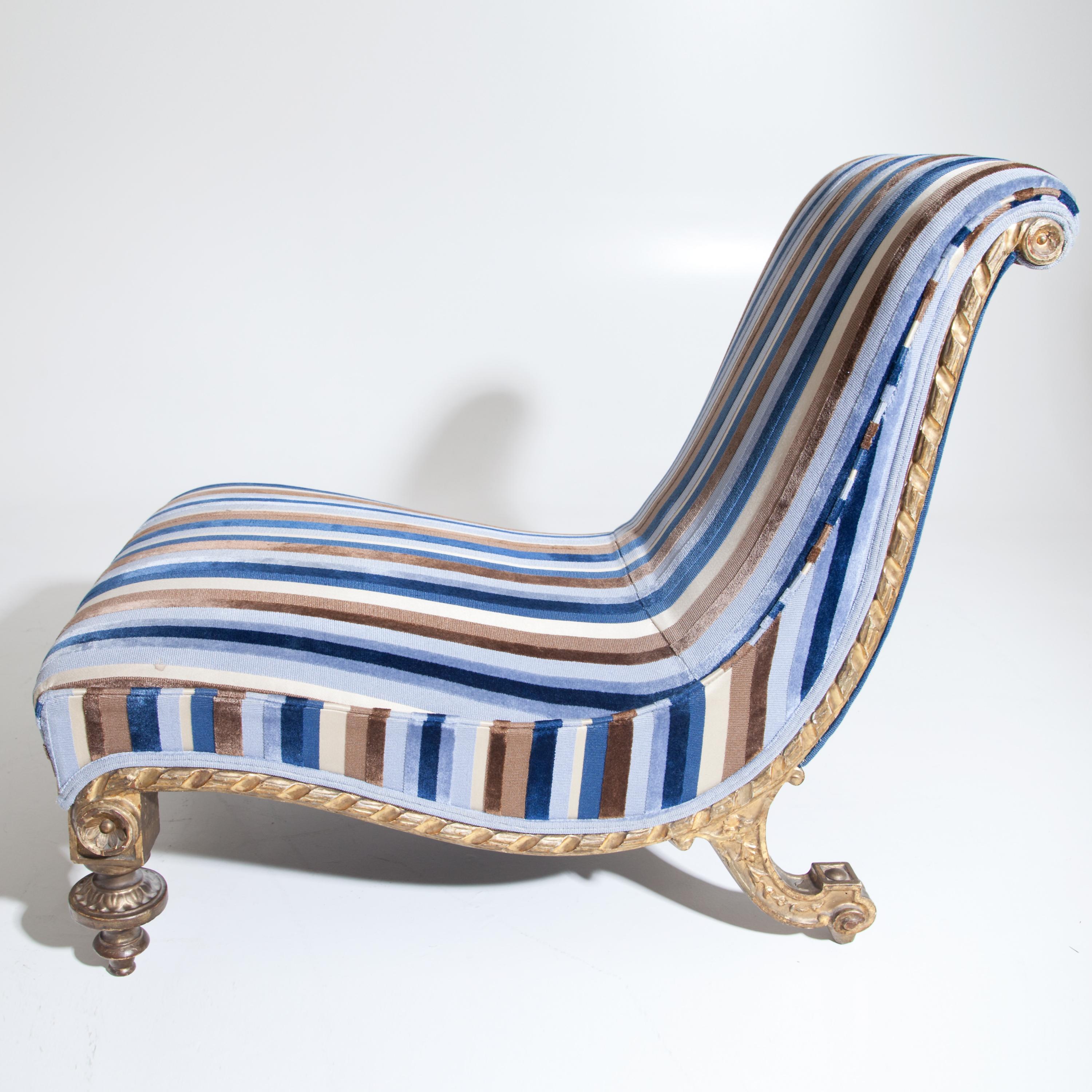 Italian Gilt Lounge Chair, Italy/Lucca, circa 1825-1830