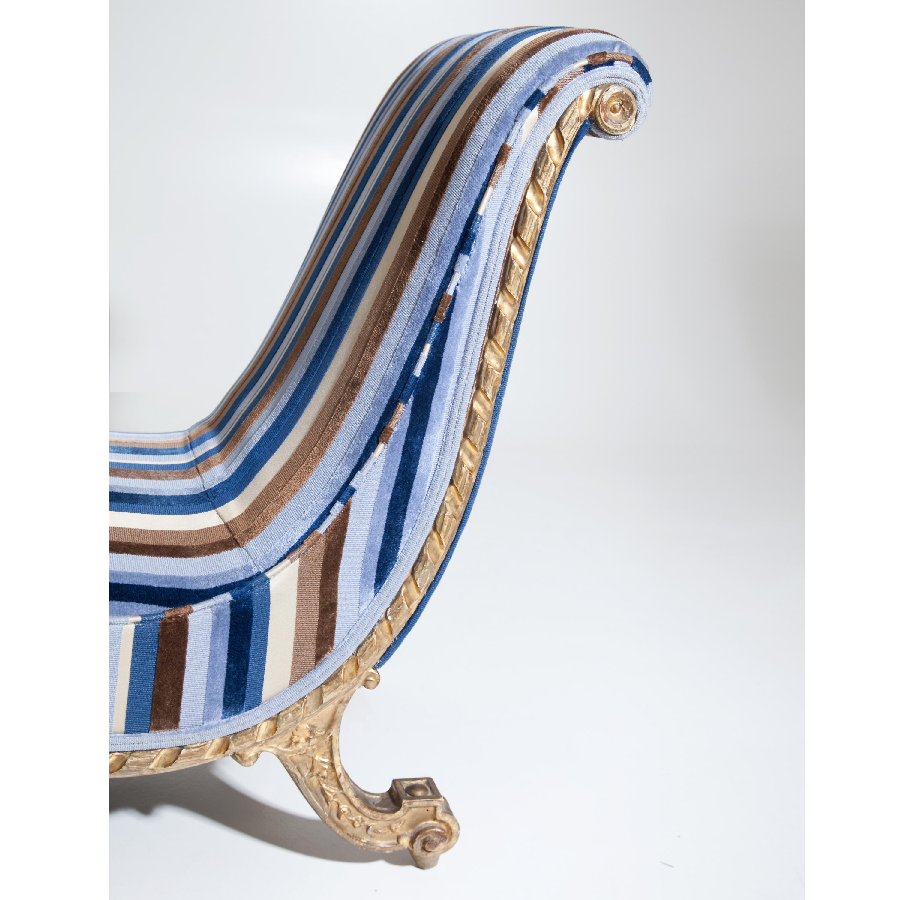 Early 19th Century Gilt Lounge Chair, Italy/Lucca, circa 1825-1830