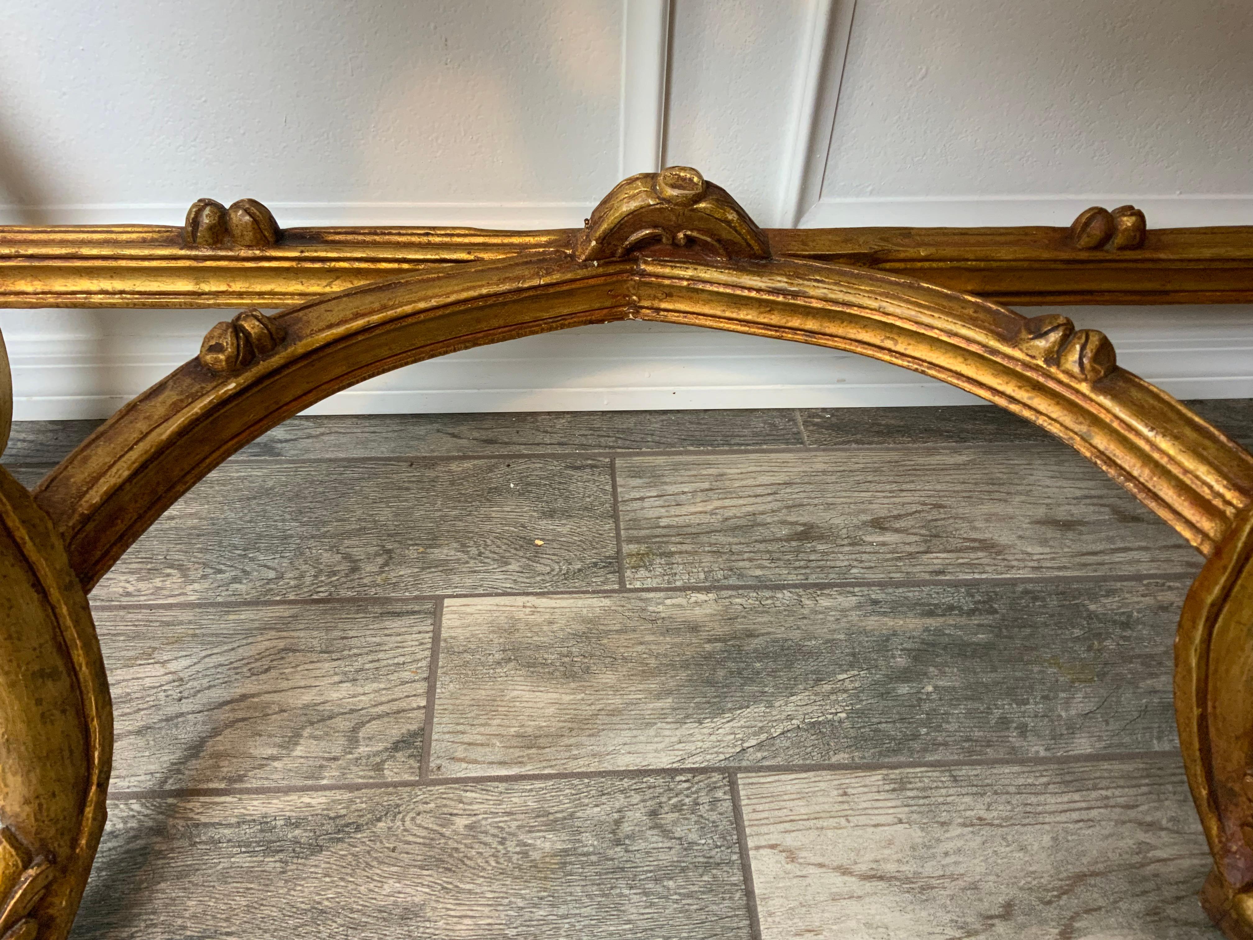 Gilt Marble Top Console Table 5