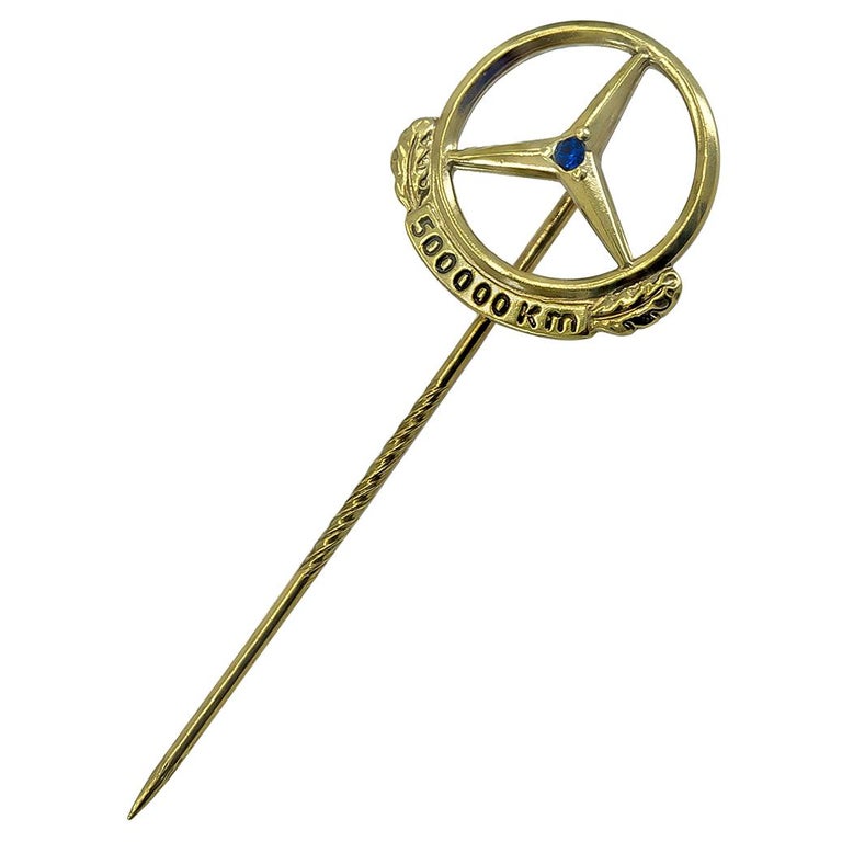 Gilt Mercedes Stick Pin For Sale at 1stDibs