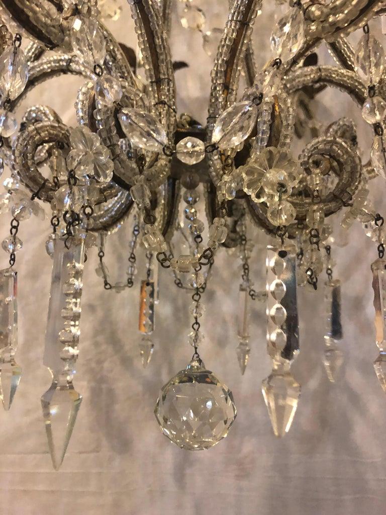 Fine Beaded and Crystal Venetian Style Chandelier 3