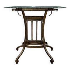 Gilt metal and glass entrance console