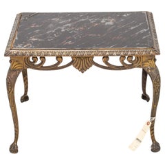 Antique Gilt Metal and Glass Occasional Table