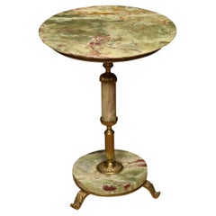 Gilt Metal and Onyx Side Table Gilt Metal and Onyx Side Table