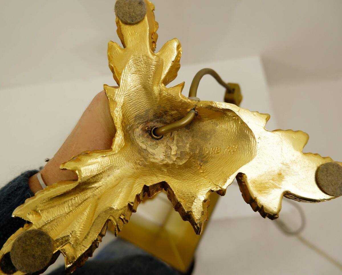 Français Lampe de table Fondica en métal doré et bronze, France en vente
