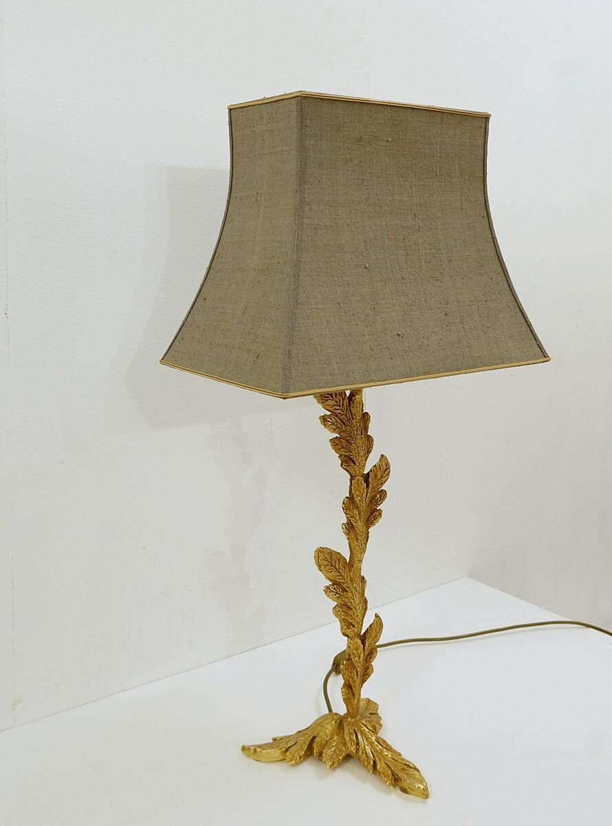 Gilt Metal Bronze Fondica Table Lamp, France 2