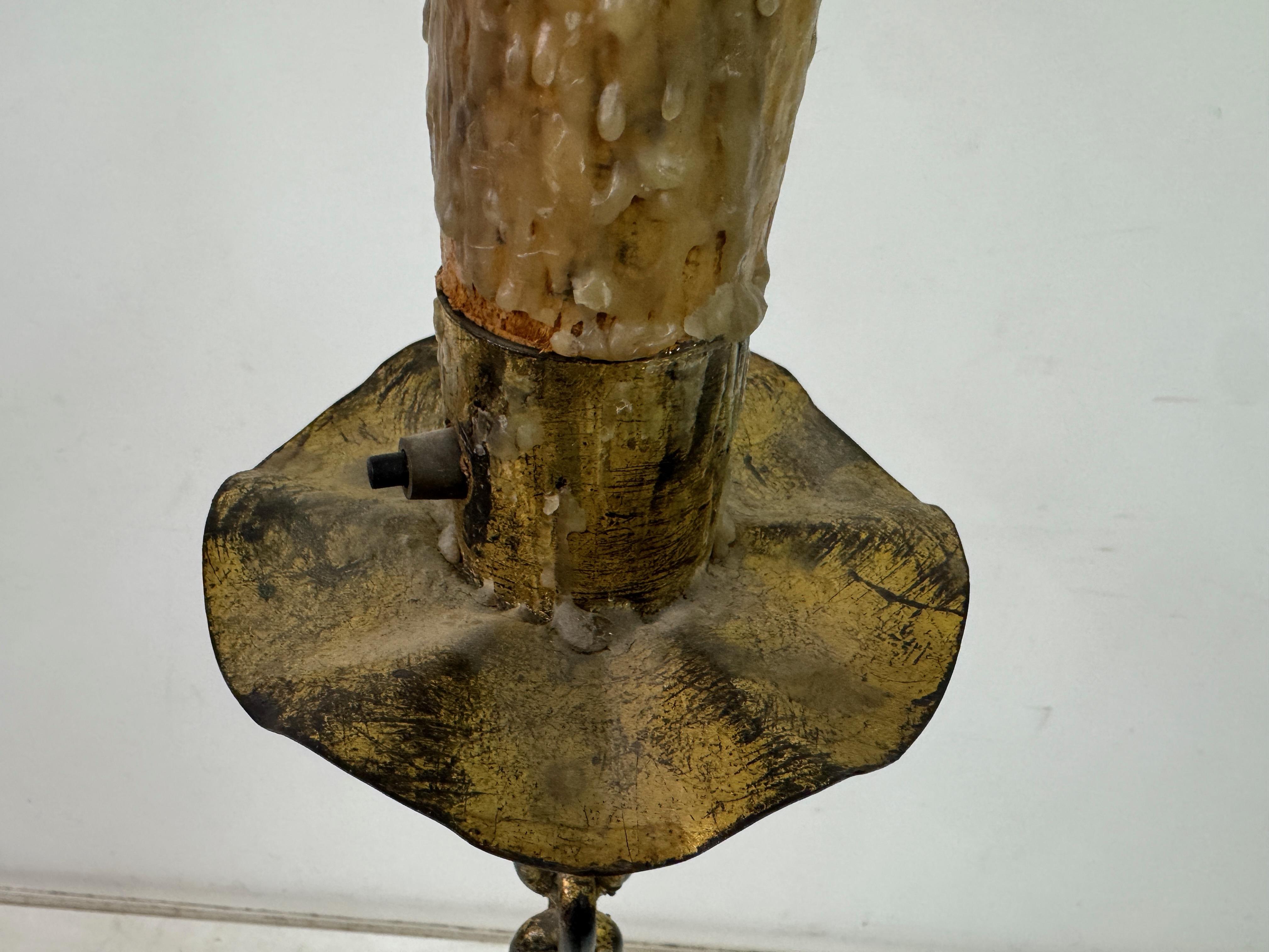 Gilt Metal Chain Link Floor Lamp in the style of Franz West For Sale 9