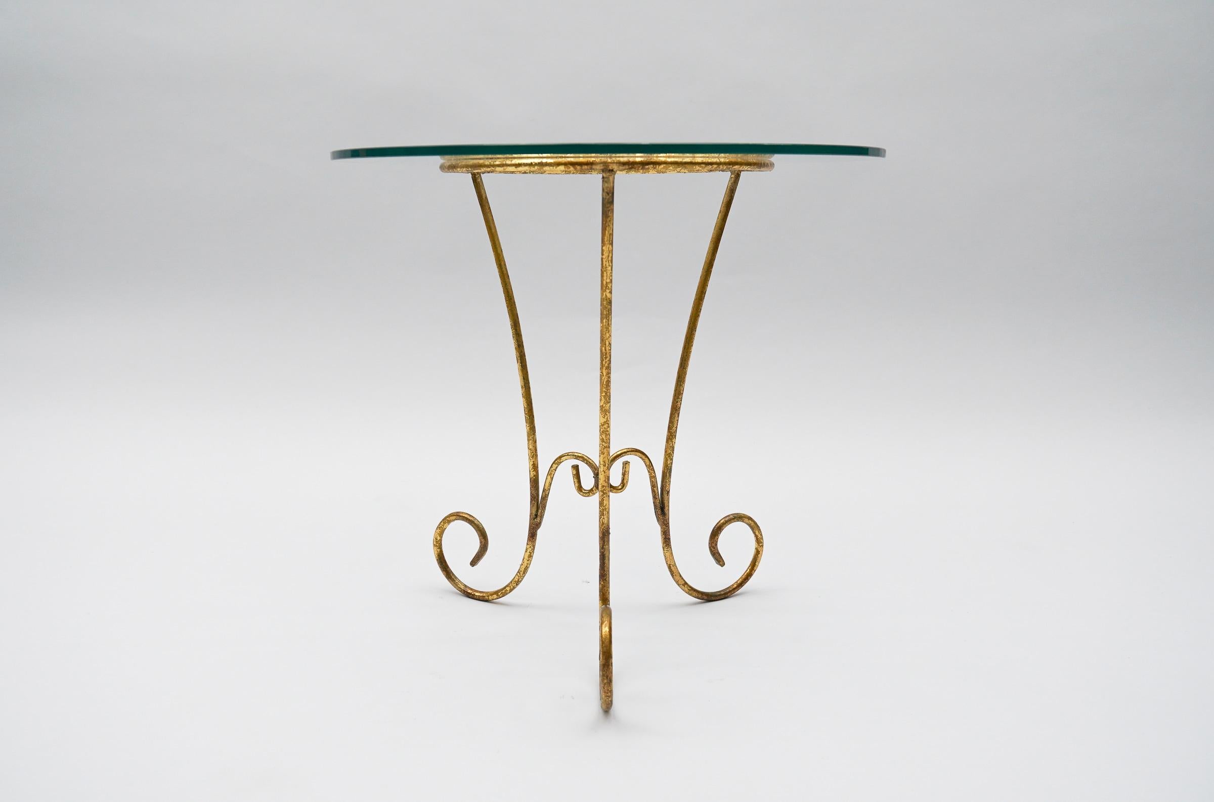 Gilt Metal Coffee Table by Hans Kögl, Germany, 1970s In Good Condition For Sale In Nürnberg, Bayern