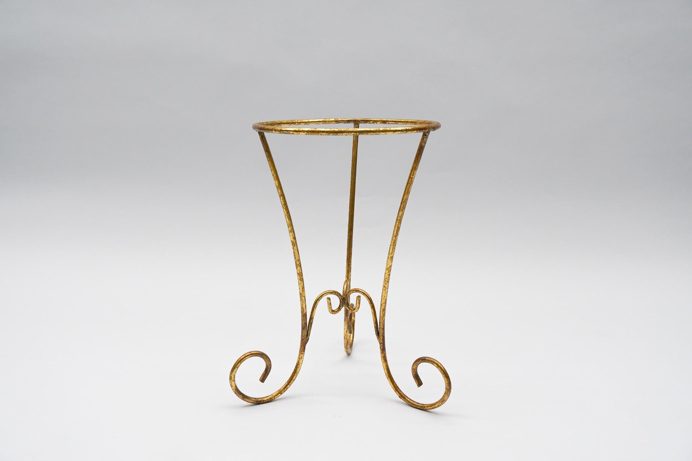 Late 20th Century Gilt Metal Coffee Table by Hans Kögl, Germany, 1970s For Sale