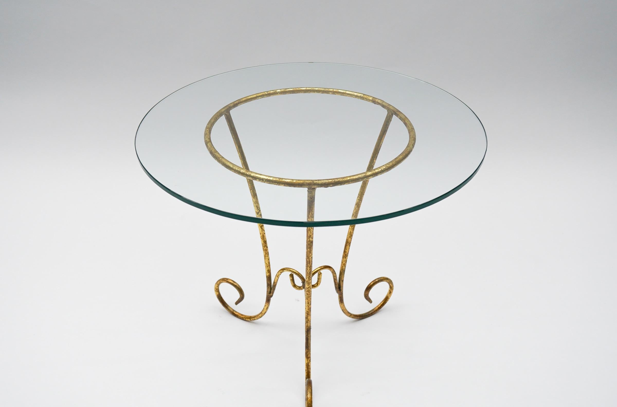 Gilt Metal Coffee Table by Hans Kögl, Germany, 1970s For Sale 2