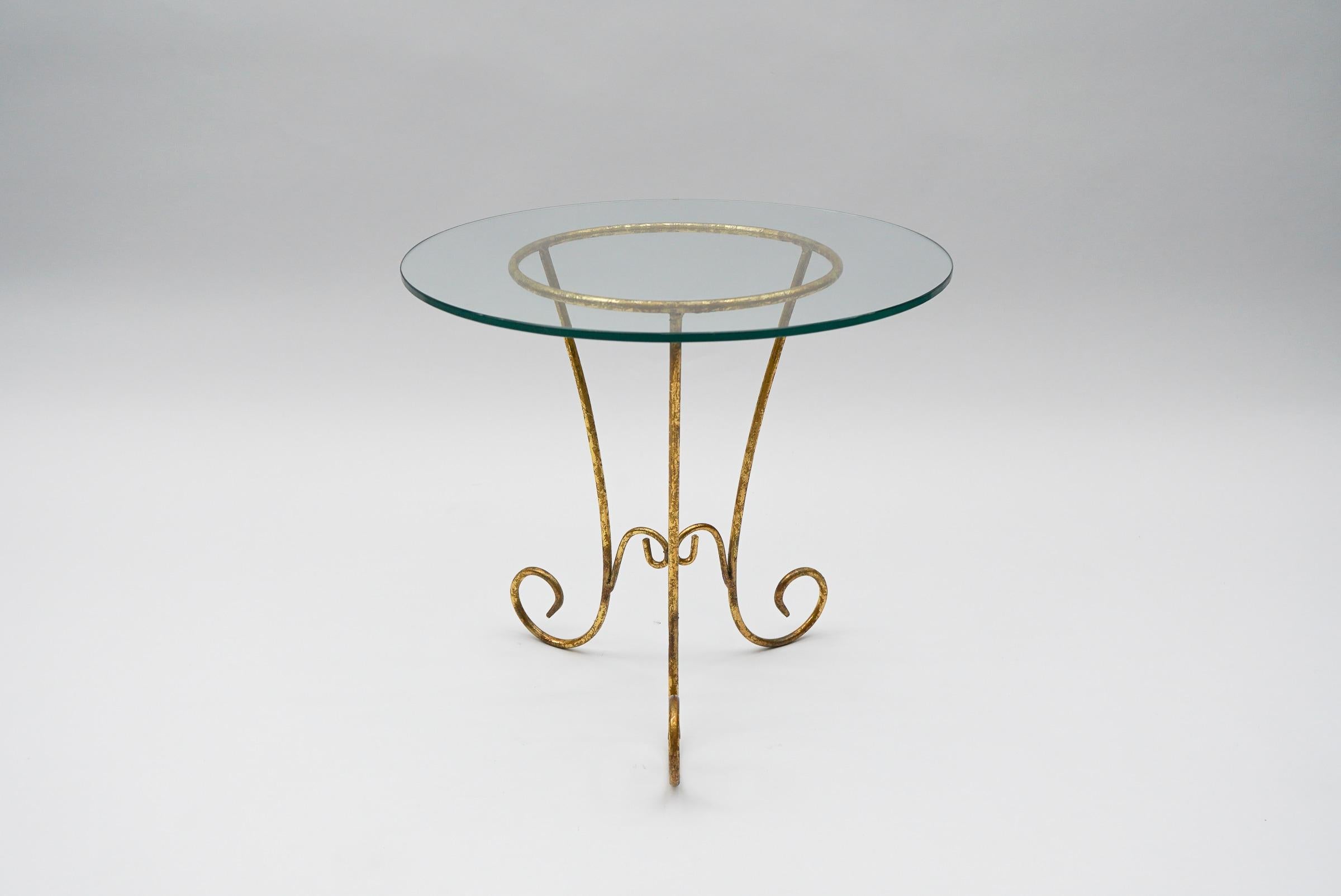 Gilt Metal Coffee Table by Hans Kögl, Germany, 1970s For Sale 3