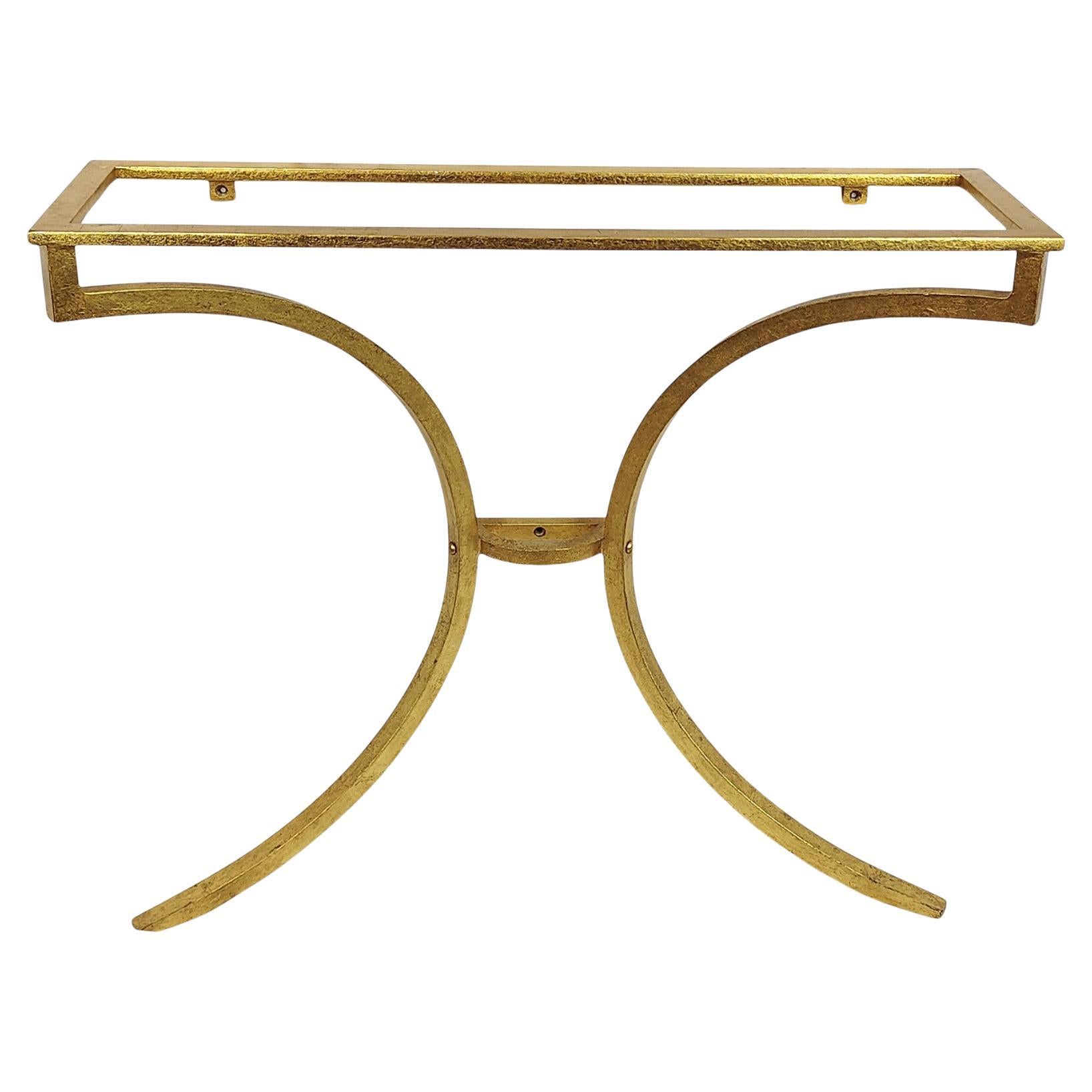 Console in metallo dorato di Robert Thibier (1926-2001) in vendita