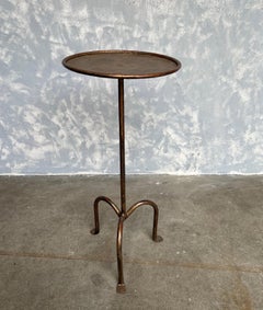 Gilt Metal Drinks Table on a Tripod Base