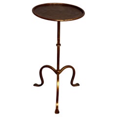 Gilt Metal Drinks Table on a Tripod Base Gilt Metal Drinks Table on a Tripod Base