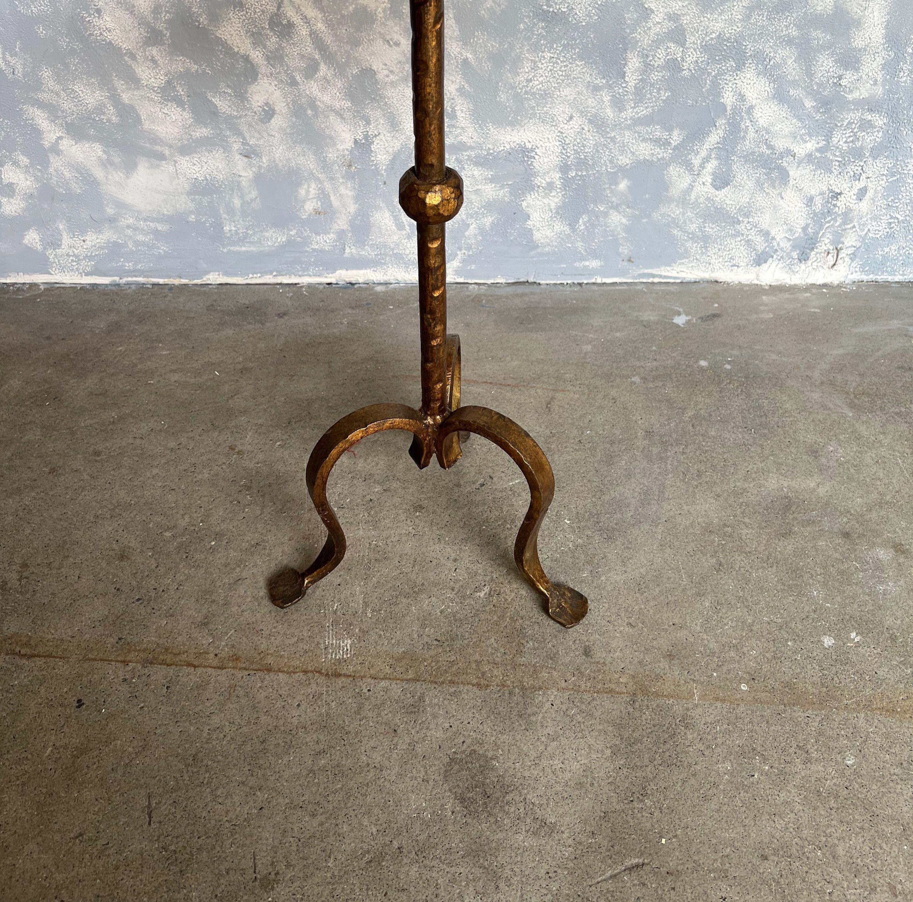 Gilt Metal Drinks Table with Central Ball Detail 4