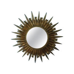 Gilt Metal Eyelash Starburst Mirror