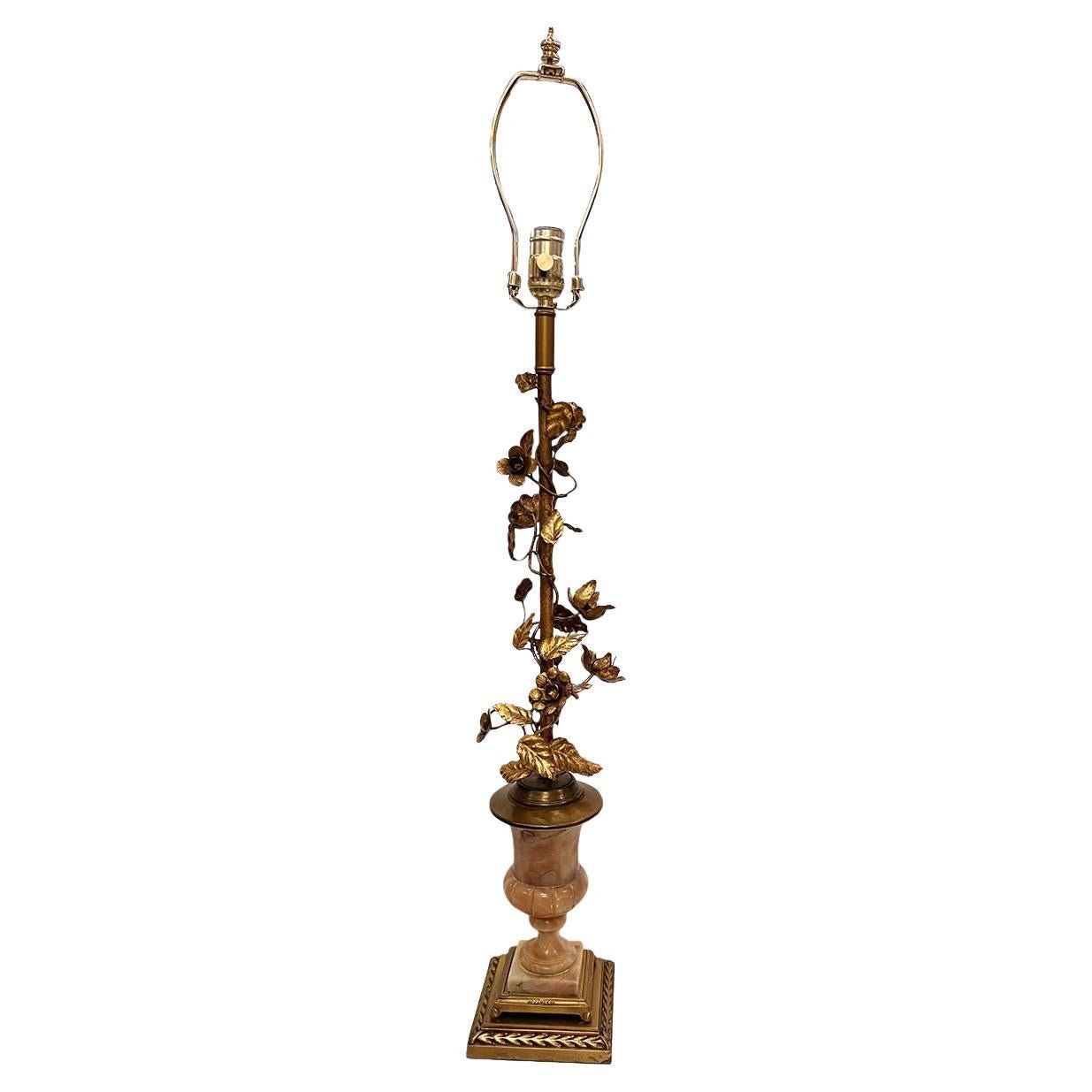 Gilt Metal Foliage Lamp
