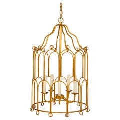 Gilt Metal Large Modern Lantern