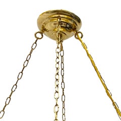 Gilt Metal Light Fixture with Inset Glass. Sold Individually