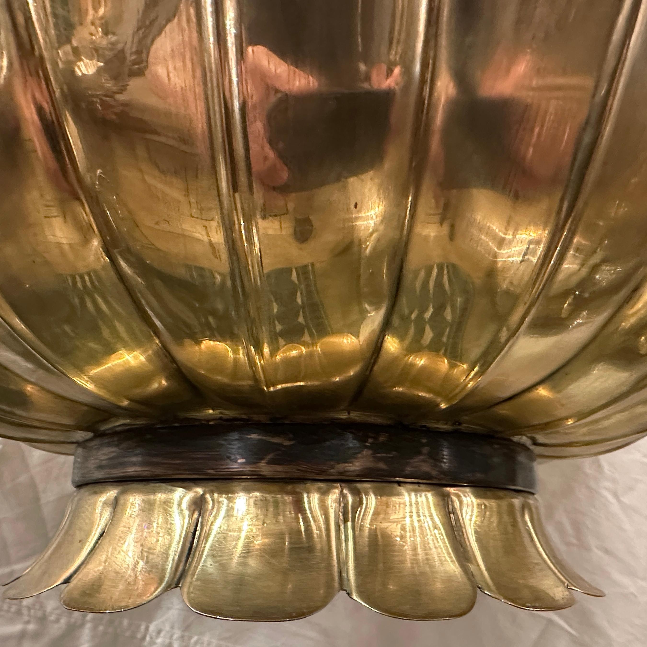 Lámpara de metal dorado con cristal insertado Escarchado en venta