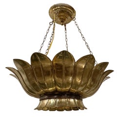 Gilt Metal Light Fixture with Inset Glass. Sold Individually