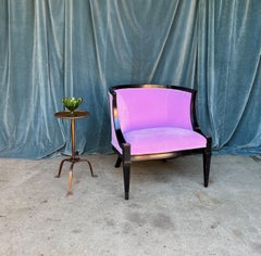 Gilt Metal Martini Table on a Tripod Base with Ruffled Bobeche