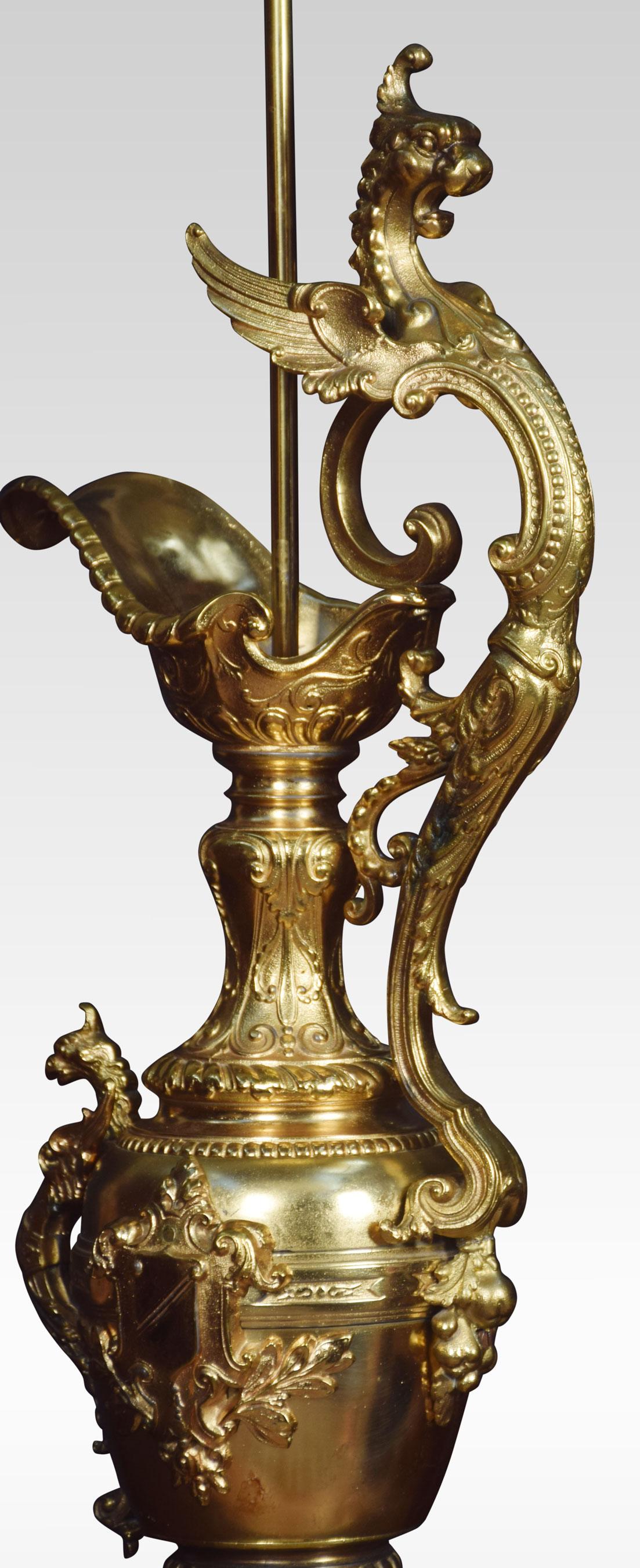 Gilt Metal Medici Urn Table Lamp In Good Condition In Cheshire, GB