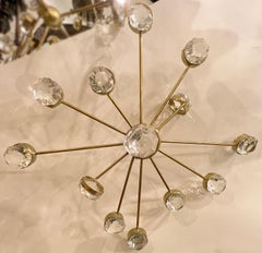 Gilt Metal Moderne Sputnik Chandelier