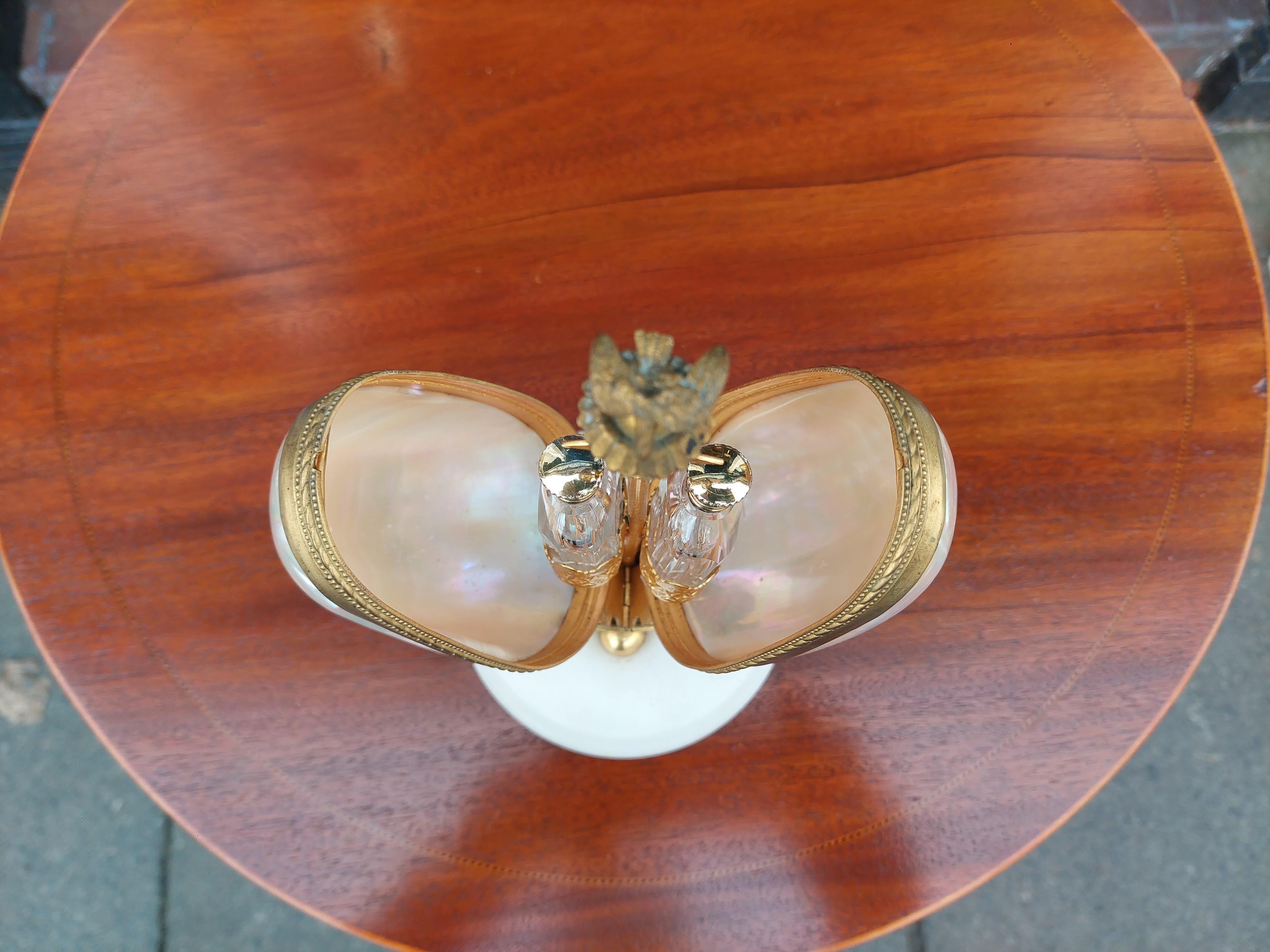Gilt Metal & Mother-of-Pearl Scent Casket c1870 2