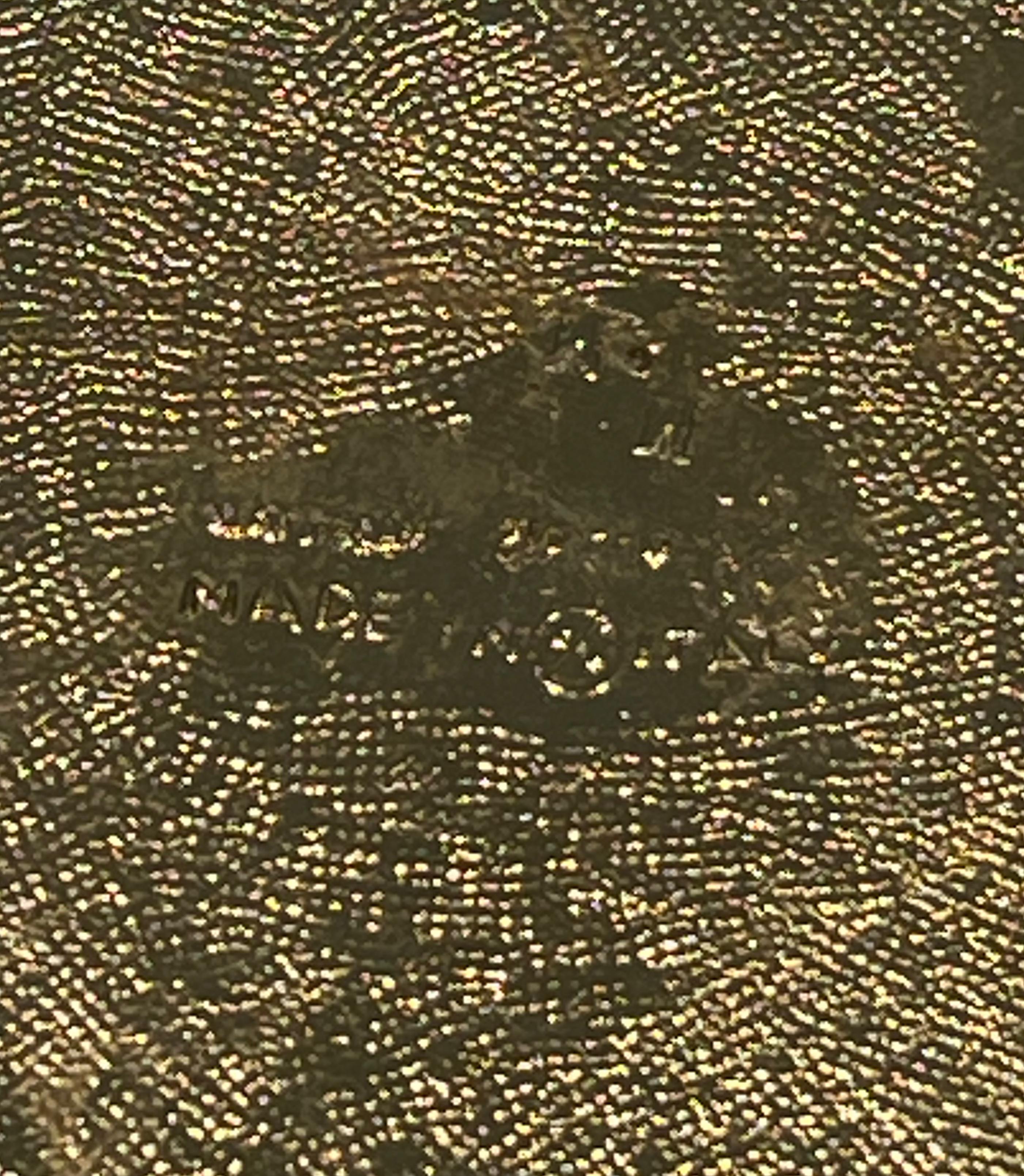 Cubitera búho de metal dorado. Obra italiana de Mauro Mainetti. Alrededor de 1970 en venta 12