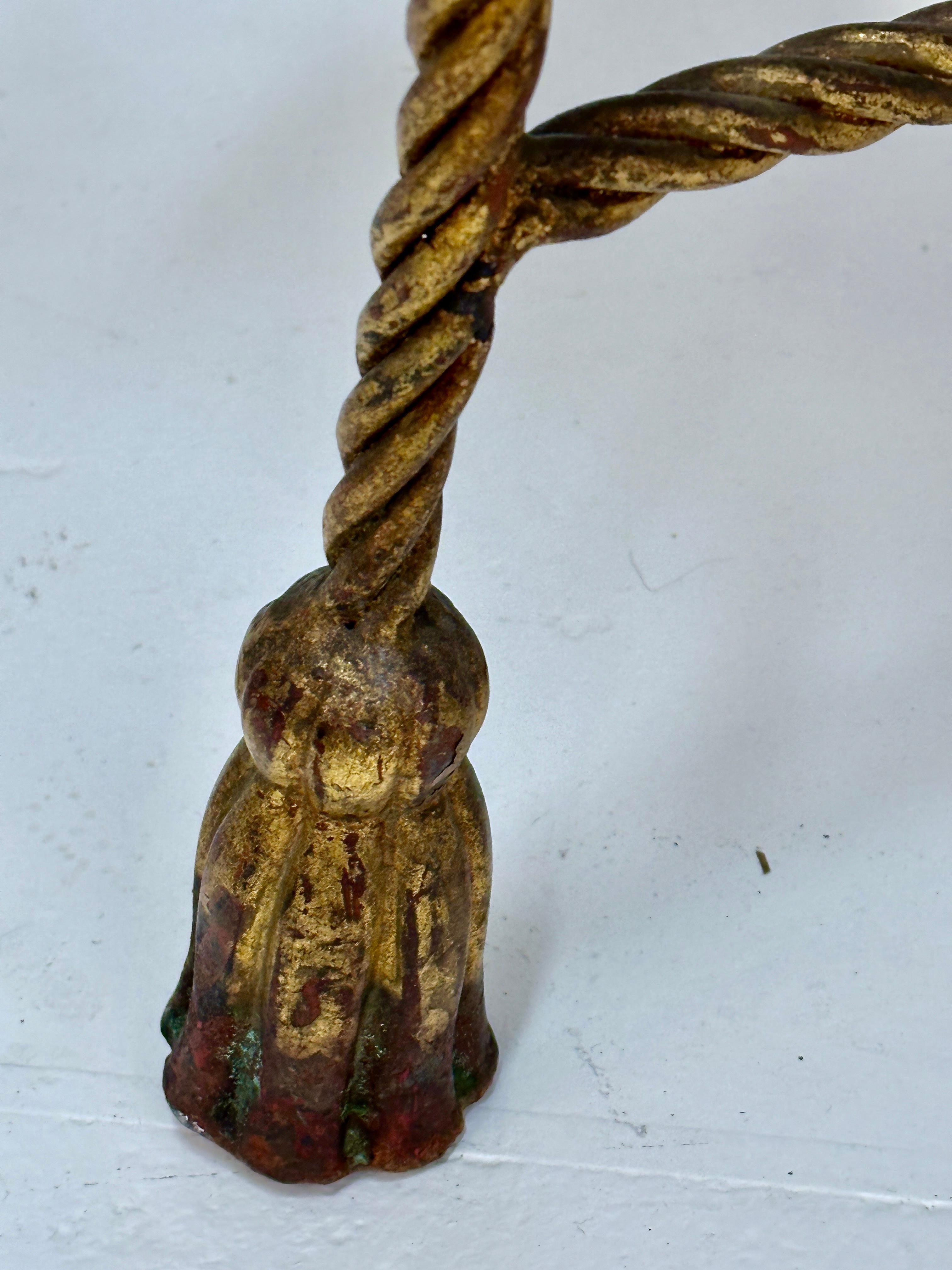 Gilt Metal Rope Form Bench 4
