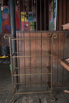 Gilt Metal Rope Style Étagère/Shelves