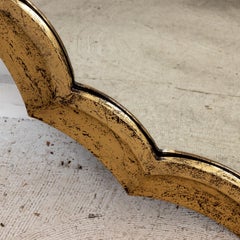 Gilt Metal Scalloped Frame Mirror
