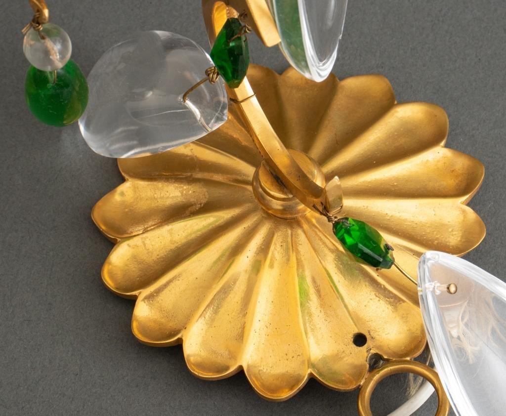 20ième siècle Appliques à bras en métal doré à volutes en vente