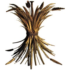 Gilt Metal Sheaf of Wheat Table