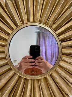 Gilt Metal Starburst Mirror