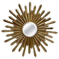 Gilt Metal Starburst Mirror