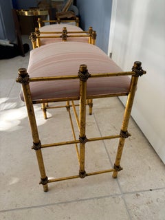 Gilt metal stools from Italy