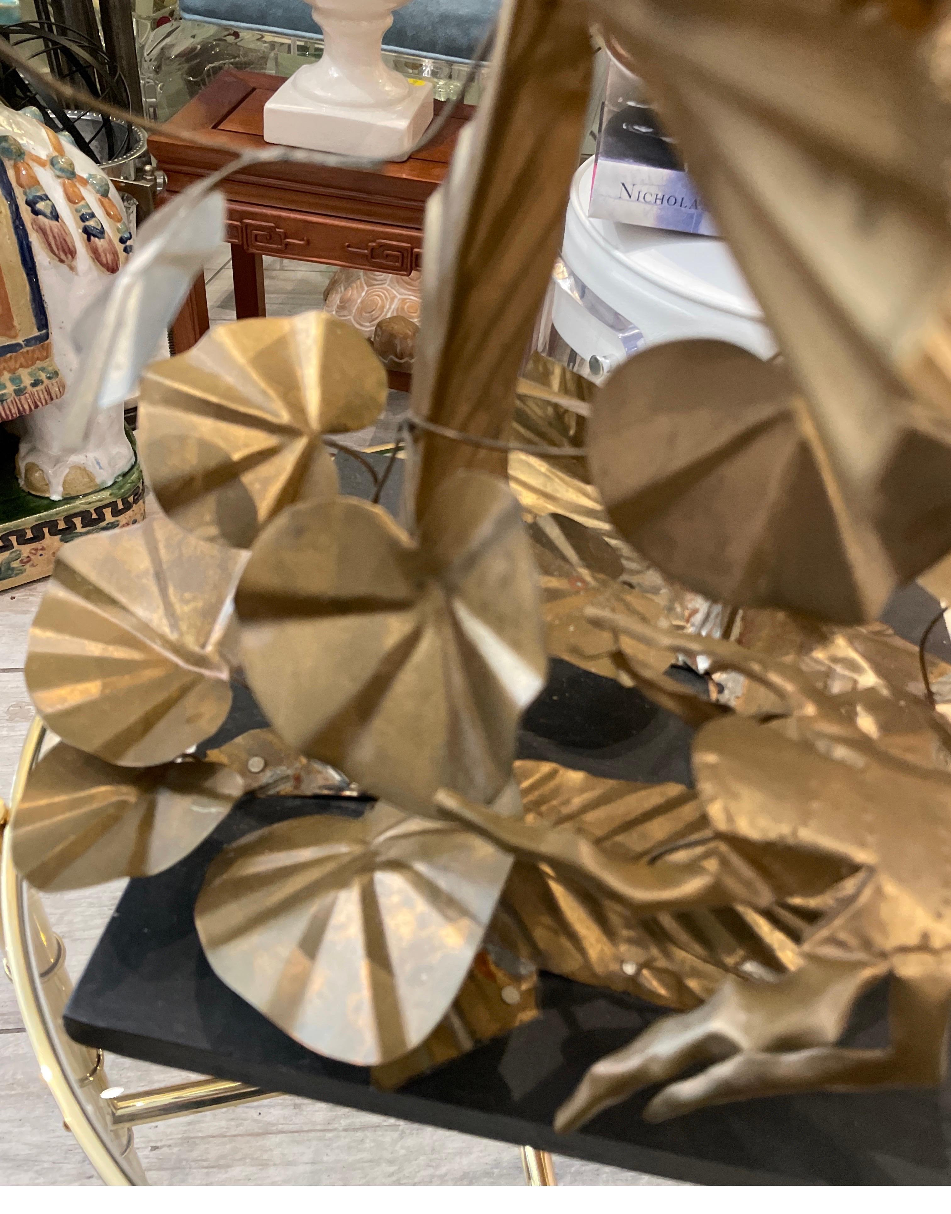 Gilt Metal Sunburst Art Sculpture For Sale 1