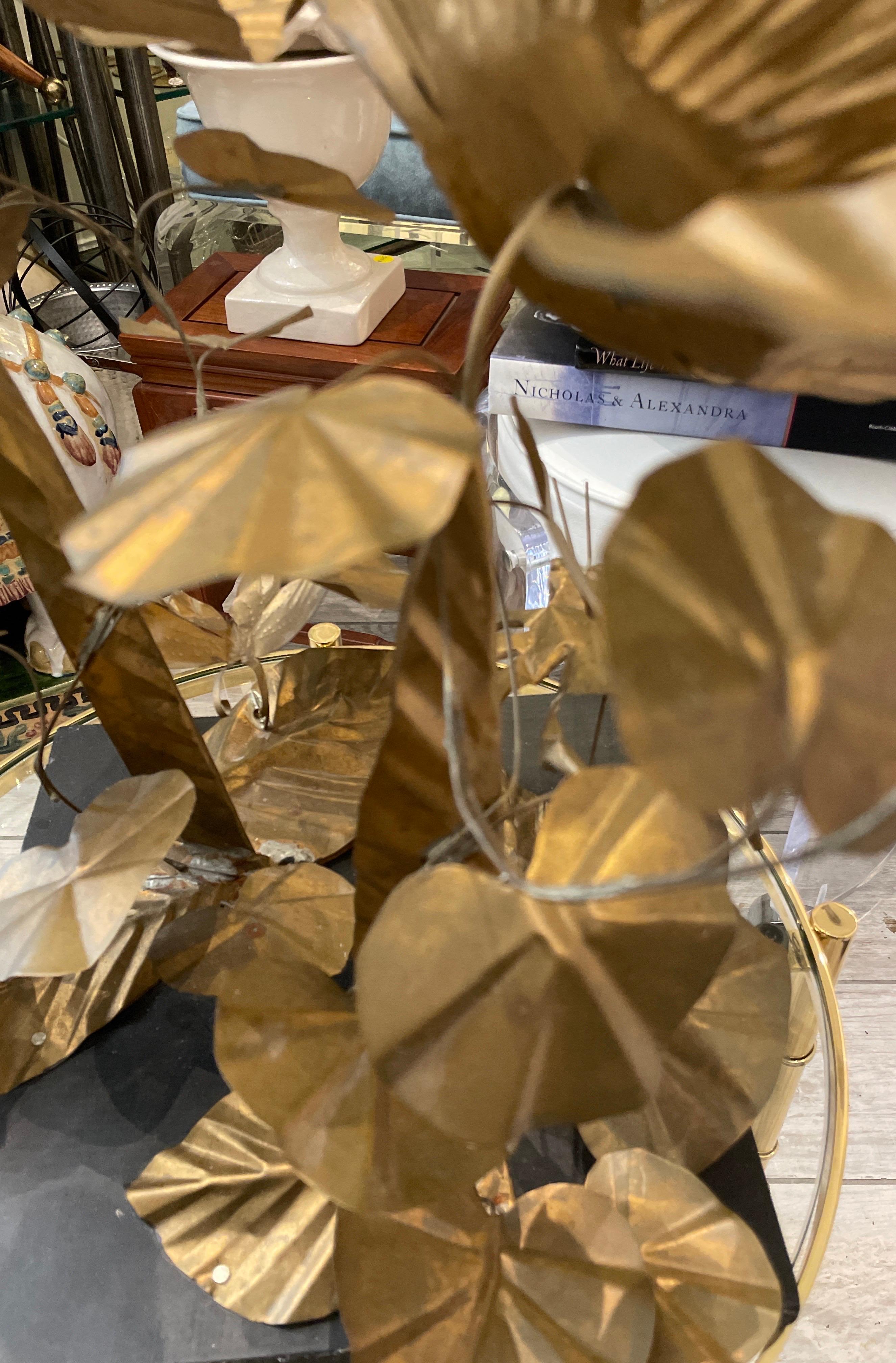 Gilt Metal Sunburst Art Sculpture For Sale 3