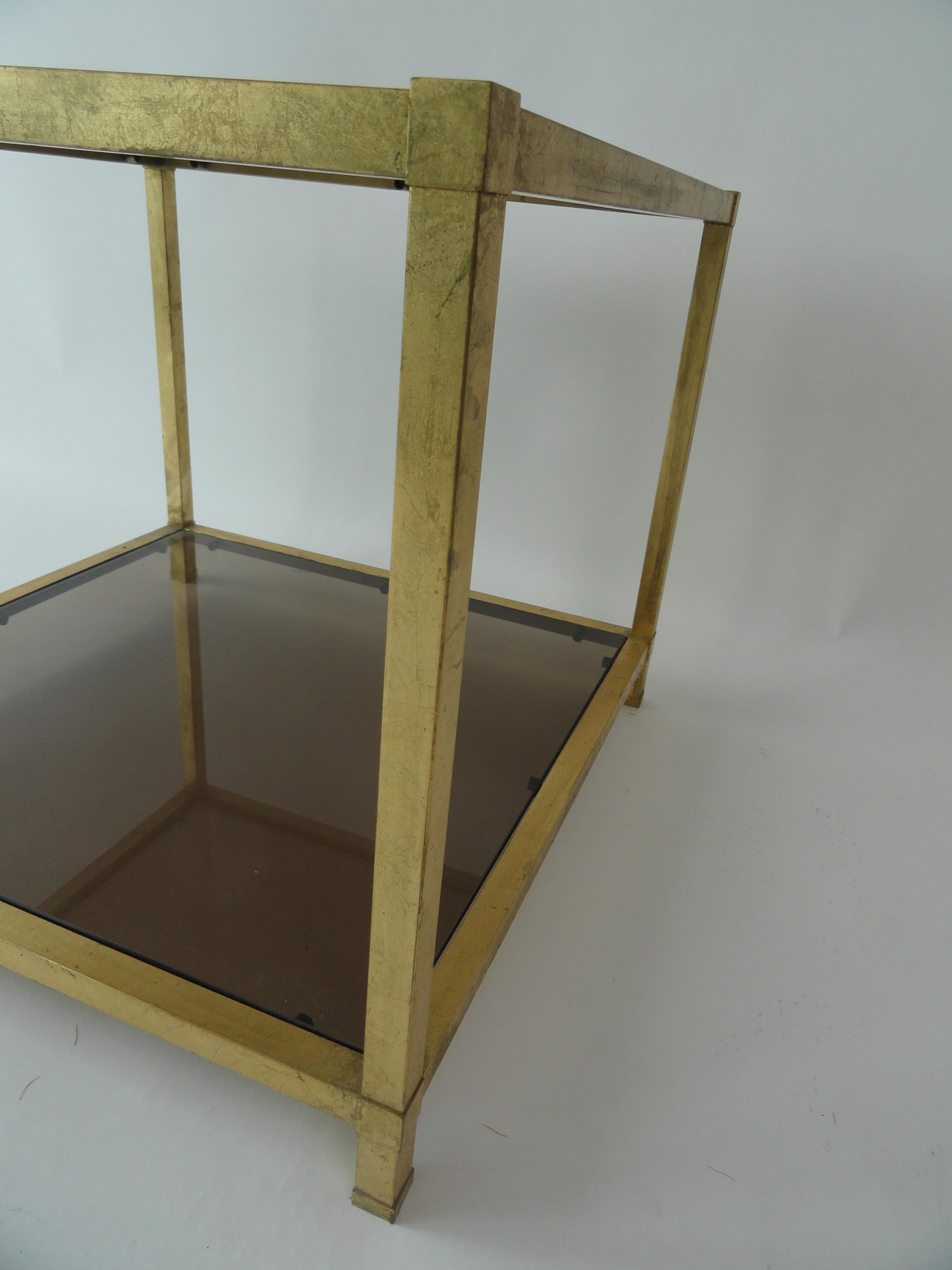 Mid-Century Modern Gilt Metal Table For Sale