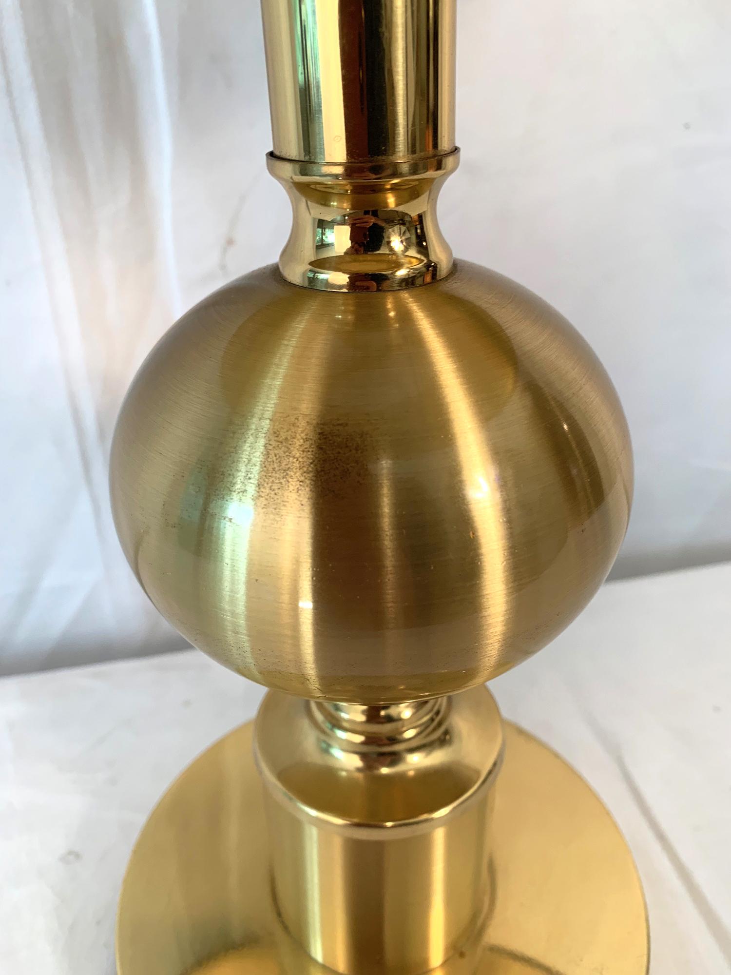 Late 20th Century Gilt Metal Table Lamp, 1970s For Sale