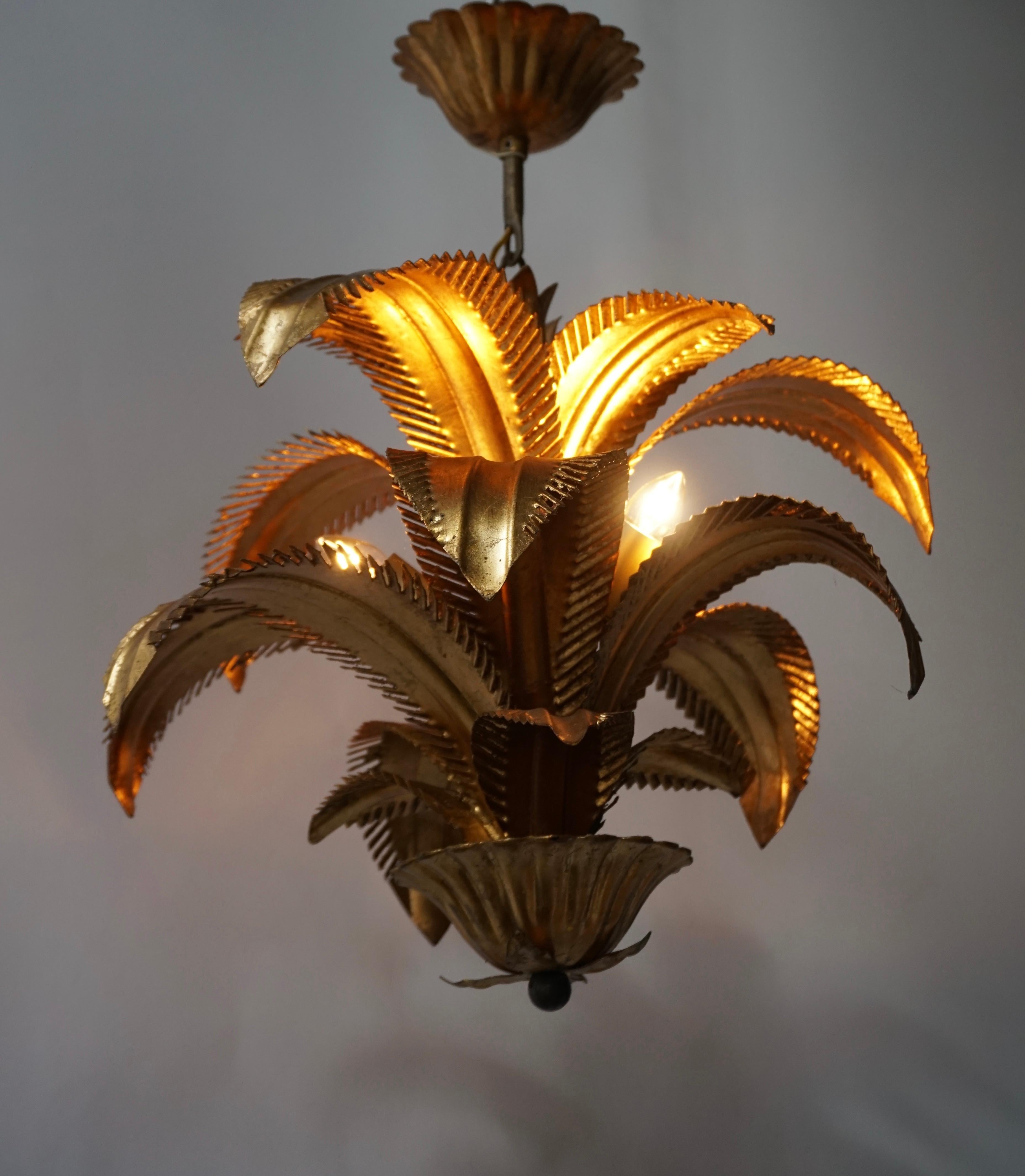 palm leaf light fixture