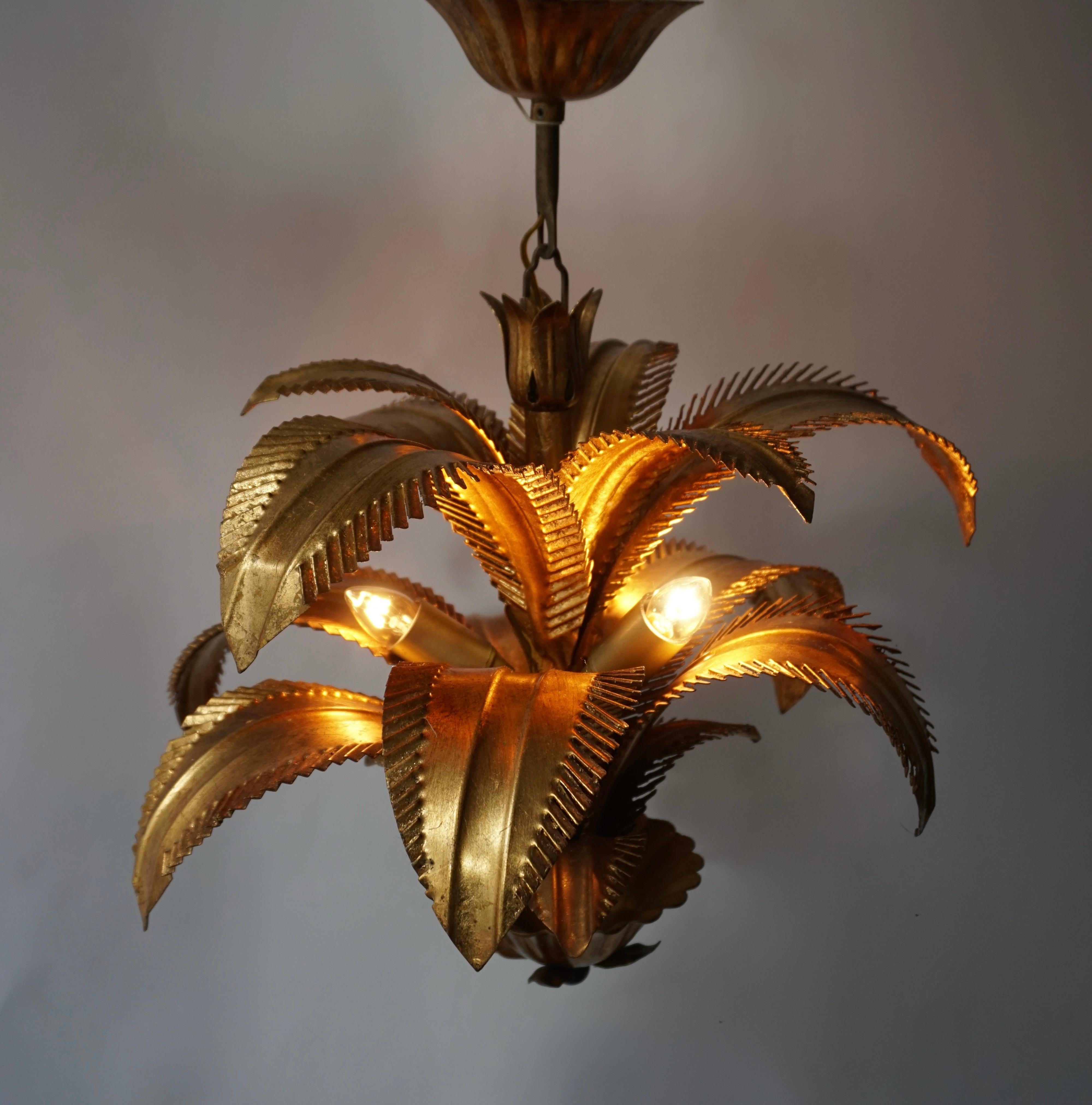 palm leaf ceiling light