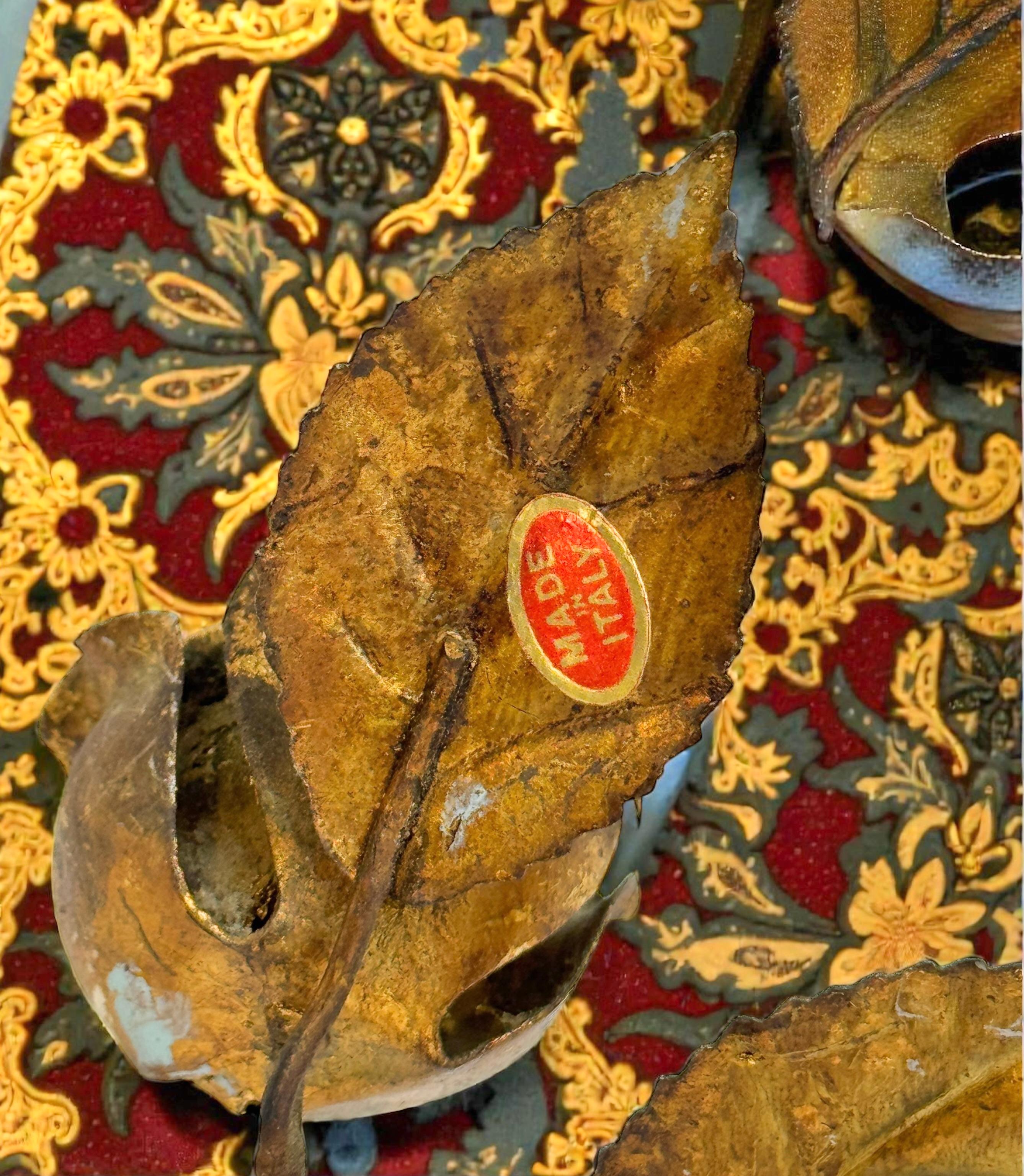 Vergoldetes Metall Tole Rose Blume Schlüssel Aufhänger Wandhaken, Italien Vintage, 1950er Jahre im Angebot 5