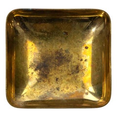 Gilt Metal Vide-Poche / Catchall Tray by A. Fornari, Rome, 1960s