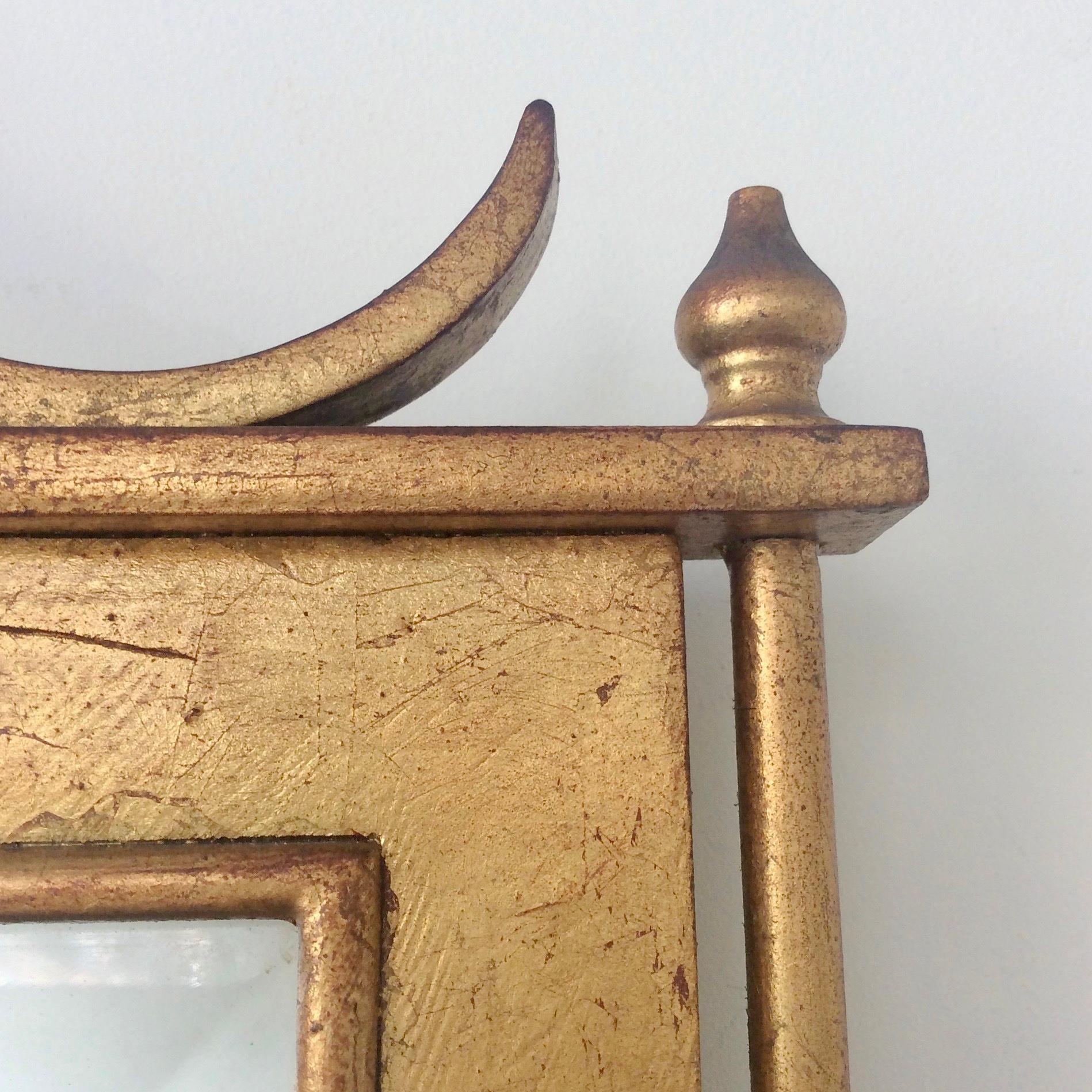 Gilt Metal Wall Mirror, Attributed to Ramsay, France, circa 1940 For Sale 1